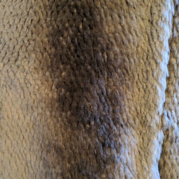 Aqua Taupe Faux Fur Vest w/ Wide Collar Size S - Picture 3 of 11